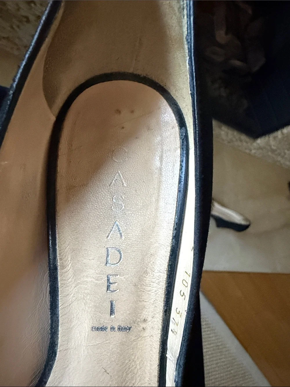 Casadei. Made in Italy Classic Black Suede Wedge Pumps - Women